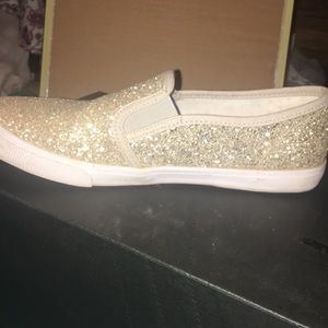 Slip on sparkle shoes